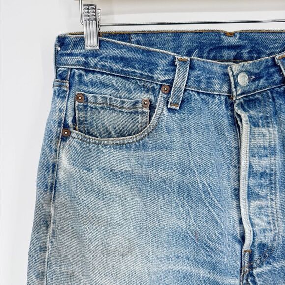 Vintage Levi’s 501 Jeans Altered and Distressed. Late 80s Early 90s Button Fly - Picture 3 of 15